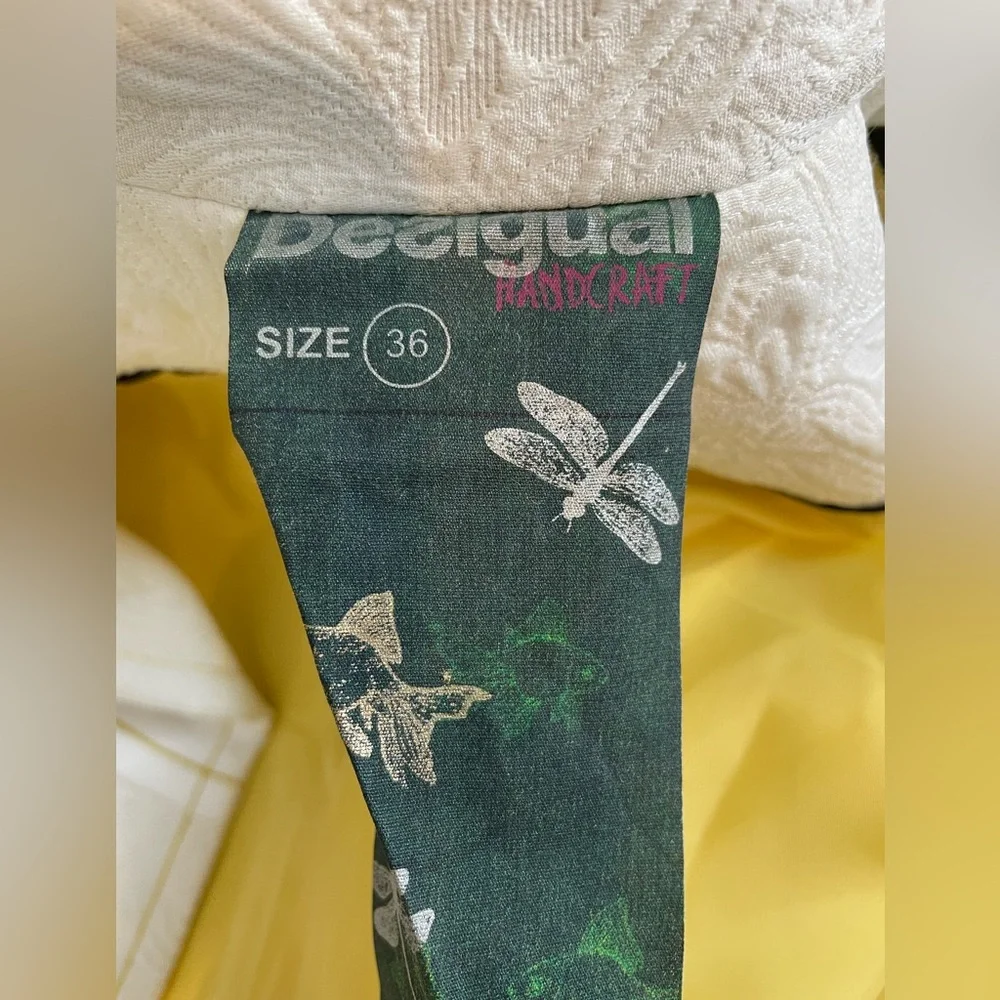 Desigual Embroidered trench coat with Colorful Graphic Design small - Picture 12 of 16